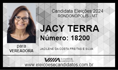 Candidato JACY TERRA 2024 - RONDONÓPOLIS - Eleições