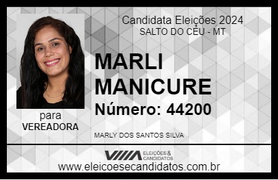 Candidato MARLI MANICURE 2024 - SALTO DO CÉU - Eleições