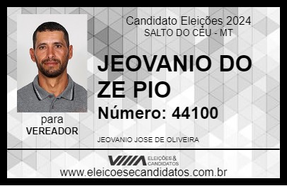 Candidato JEOVANIO DO ZE PIO 2024 - SALTO DO CÉU - Eleições