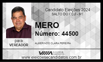 Candidato MERO 2024 - SALTO DO CÉU - Eleições