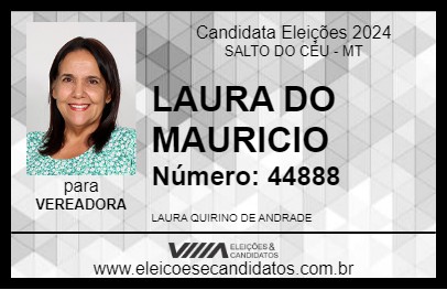 Candidato LAURA DO MAURICIO 2024 - SALTO DO CÉU - Eleições