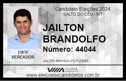 Candidato JAILTON BRANDOLFO 2024 - SALTO DO CÉU - Eleições