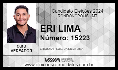 Candidato ERI LIMA 2024 - RONDONÓPOLIS - Eleições