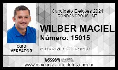 Candidato WILBER MACIEL 2024 - RONDONÓPOLIS - Eleições