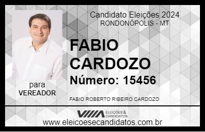 Candidato FABIO CARDOZO 2024 - RONDONÓPOLIS - Eleições