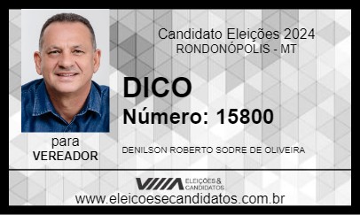 Candidato DICO 2024 - RONDONÓPOLIS - Eleições