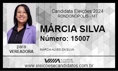 Candidato MÁRCIA SILVA 2024 - RONDONÓPOLIS - Eleições