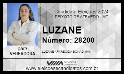 Candidato LUZANE 2024 - PEIXOTO DE AZEVEDO - Eleições