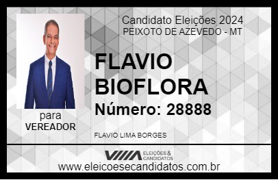 Candidato FLAVIO BIOFLORA 2024 - PEIXOTO DE AZEVEDO - Eleições