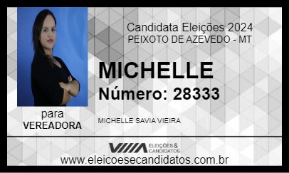 Candidato MICHELLE 2024 - PEIXOTO DE AZEVEDO - Eleições