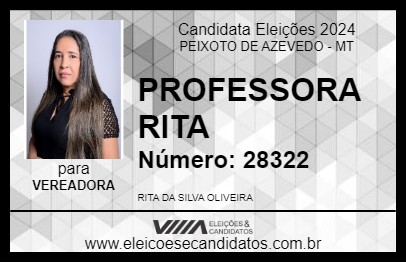 Candidato PROFESSORA RITA 2024 - PEIXOTO DE AZEVEDO - Eleições