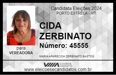 Candidato CIDA ZERBINATO 2024 - PORTO ESTRELA - Eleições