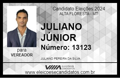 Candidato JULIANO JÚNIOR 2024 - ALTA FLORESTA - Eleições