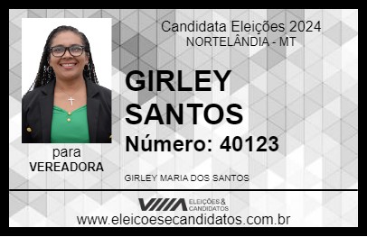 Candidato GIRLEY SANTOS 2024 - NORTELÂNDIA - Eleições