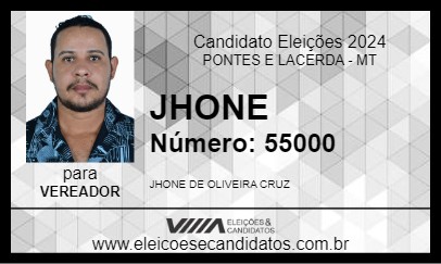 Candidato JHONE 2024 - PONTES E LACERDA - Eleições