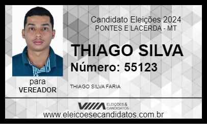 Candidato THIAGO SILVA 2024 - PONTES E LACERDA - Eleições