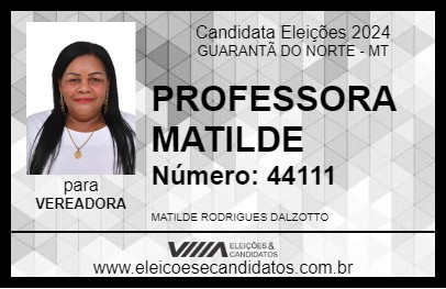 Candidato PROFESSORA MATILDE 2024 - GUARANTÃ DO NORTE - Eleições