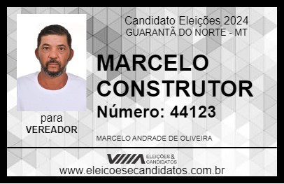 Candidato MARCELO CONSTRUTOR 2024 - GUARANTÃ DO NORTE - Eleições