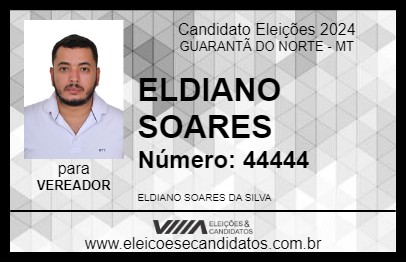 Candidato ELDIANO SOARES 2024 - GUARANTÃ DO NORTE - Eleições