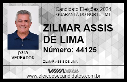 Candidato ZILMAR ASSIS DE LIMA 2024 - GUARANTÃ DO NORTE - Eleições