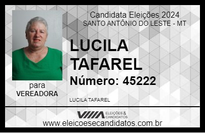 Candidato LUCILA TAFAREL 2024 - SANTO ANTÔNIO DO LESTE - Eleições