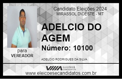 Candidato ADELCIO DO AGEM 2024 - MIRASSOL D\OESTE - Eleições