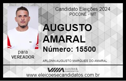 Candidato AUGUSTO AMARAL 2024 - POCONÉ - Eleições