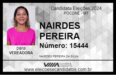 Candidato NAIRDES PEREIRA 2024 - POCONÉ - Eleições