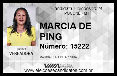 Candidato MARCIA DE PING 2024 - POCONÉ - Eleições