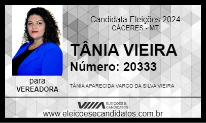 Candidato TÂNIA VIEIRA 2024 - CÁCERES - Eleições