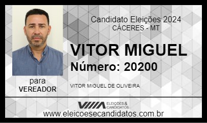 Candidato VITOR MIGUEL 2024 - CÁCERES - Eleições