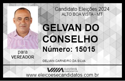 Candidato GELVAN DO CONSELHO 2024 - ALTO BOA VISTA - Eleições