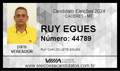 Candidato RUY EGUES 2024 - CÁCERES - Eleições