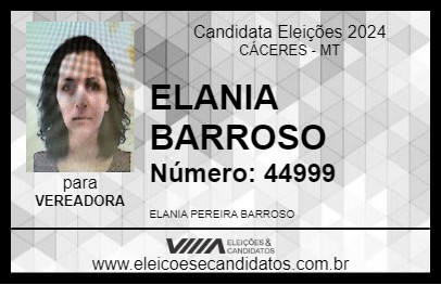 Candidato ELANIA BARROSO 2024 - CÁCERES - Eleições