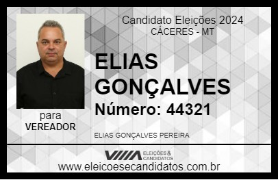 Candidato ELIAS GONÇALVES 2024 - CÁCERES - Eleições