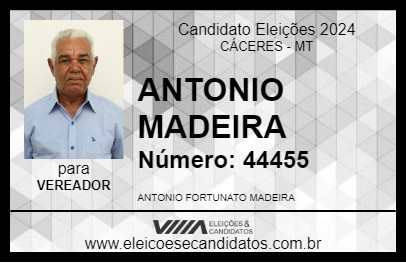 Candidato ANTONIO MADEIRA 2024 - CÁCERES - Eleições