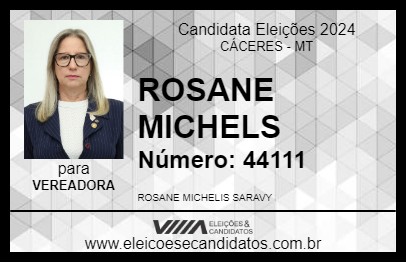 Candidato ROSANE MICHELS 2024 - CÁCERES - Eleições