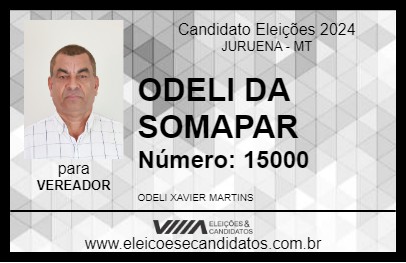 Candidato ODELI DA SOMAPAR 2024 - JURUENA - Eleições