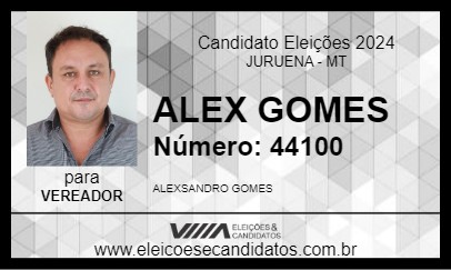 Candidato ALEX GOMES 2024 - JURUENA - Eleições