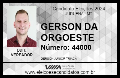 Candidato GERSON DA ORGOESTE 2024 - JURUENA - Eleições