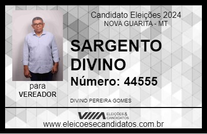 Candidato SARGENTO DIVINO 2024 - NOVA GUARITA - Eleições