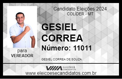 Candidato GESIEL CORREA 2024 - COLÍDER - Eleições