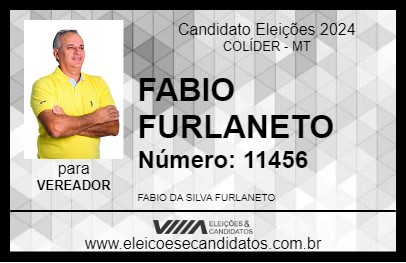 Candidato FABIO FURLANETO 2024 - COLÍDER - Eleições