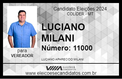 Candidato LUCIANO MILANI 2024 - COLÍDER - Eleições