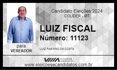 Candidato LUIZ FISCAL 2024 - COLÍDER - Eleições