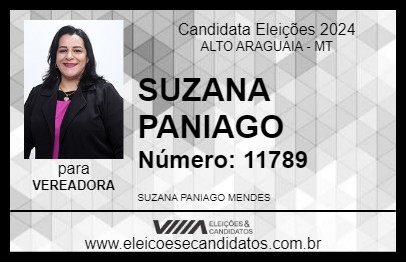 Candidato SUZANA PANIAGO 2024 - ALTO ARAGUAIA - Eleições