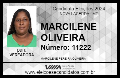 Candidato MARCILENE OLIVEIRA 2024 - NOVA LACERDA - Eleições