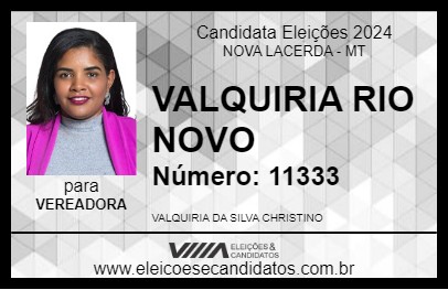 Candidato VALQUIRIA RIO NOVO 2024 - NOVA LACERDA - Eleições