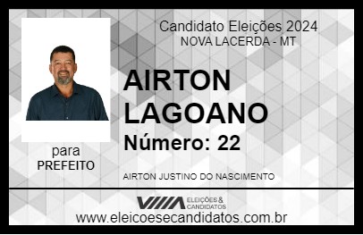 Candidato AIRTON LAGOANO 2024 - NOVA LACERDA - Eleições