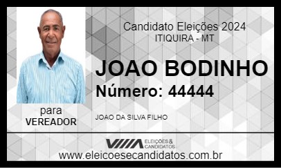 Candidato JOAO BODINHO 2024 - ITIQUIRA - Eleições